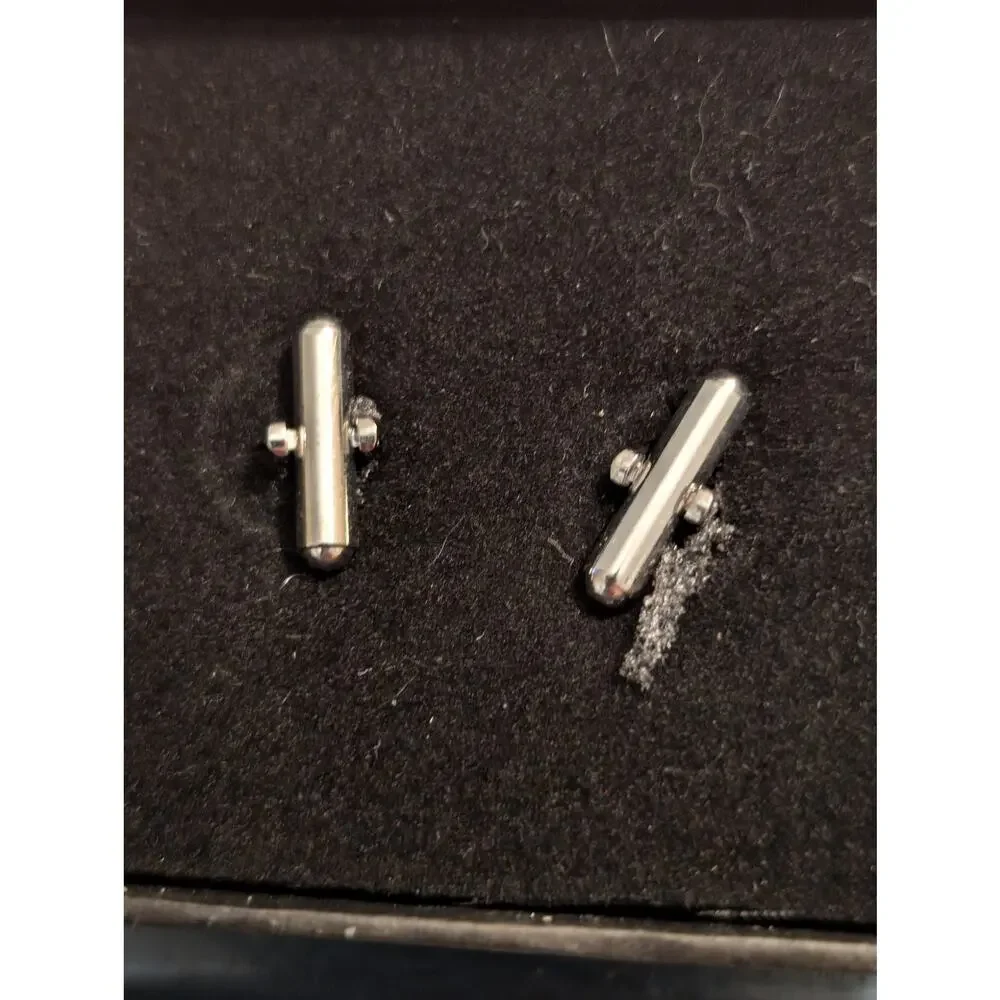 Handmade Lampwork Beads Snowman Cuff Links NWT